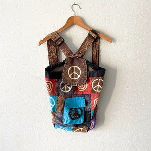 Unbranded boho peace backpack multicolored hippie large